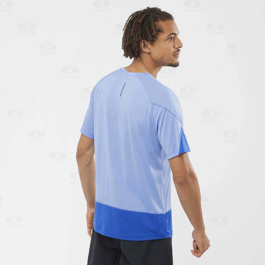 Blue Salomon CROSS RUN GRAPHIC Men's T Shirts | US-N1708