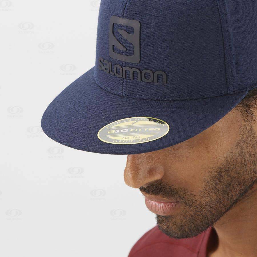 Blue Salomon LOGO CAP FLEXFIT® Men's Hats | US-L1781