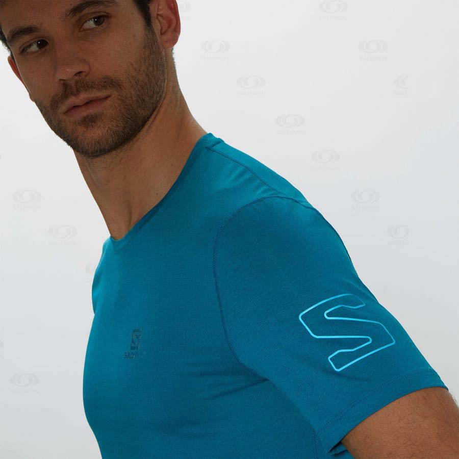 Blue Salomon OUTLINE Men's T Shirts | US-N1925