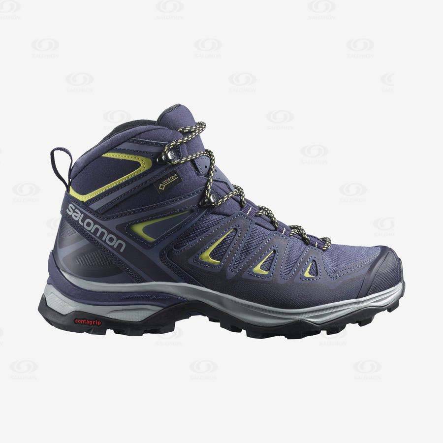 Blue Salomon X ULTRA 3 WIDE MID GORE-TEX Women\'s Hiking Shoes | US-N1533