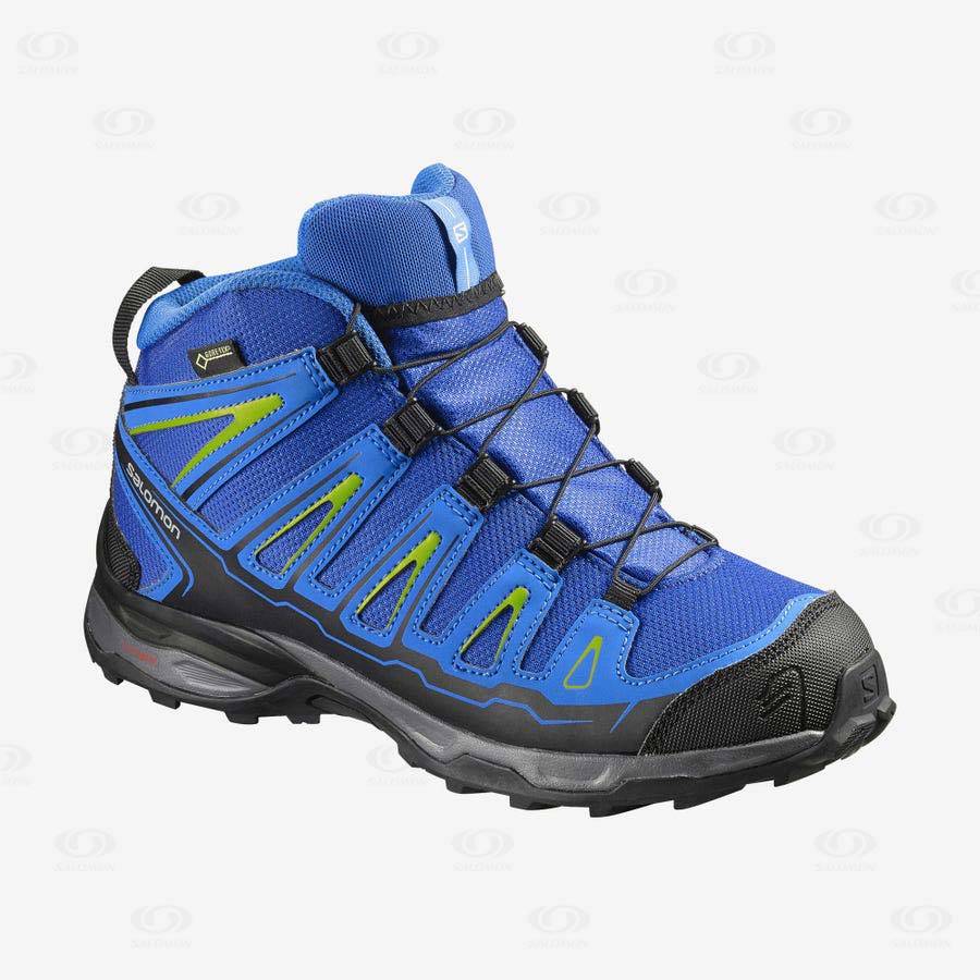 Blue Salomon X-ULTRA MID GORE-TEX kids Hiking Shoes | US-A1528