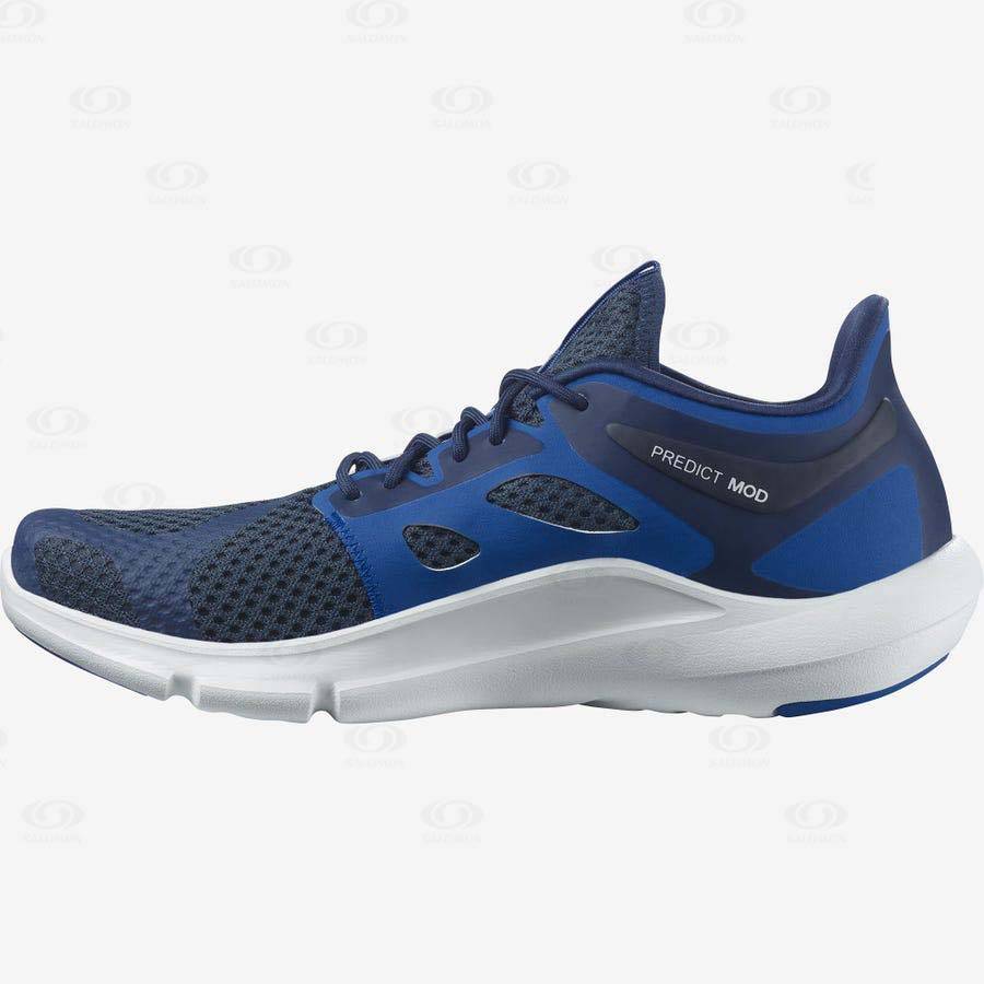 Blue / White Salomon PREDICT MOD Men's Running Shoes | US-A2508