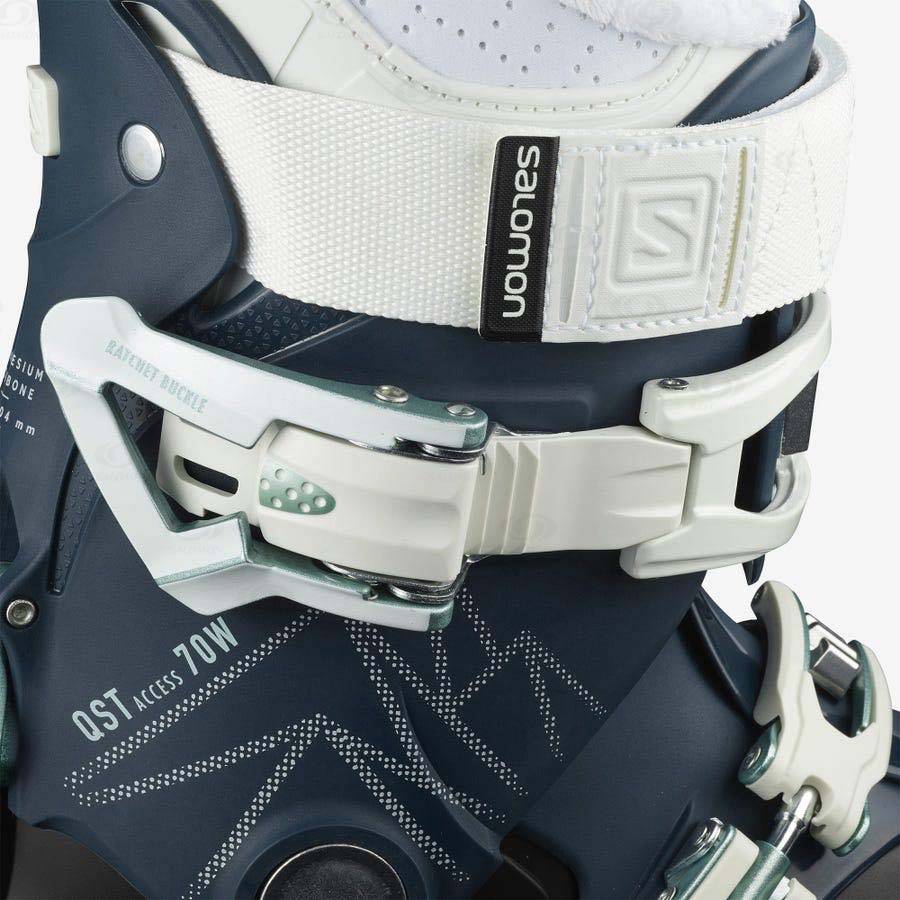 Blue / White Salomon QST ACCESS 70 Women's Ski Boots | US-M1496