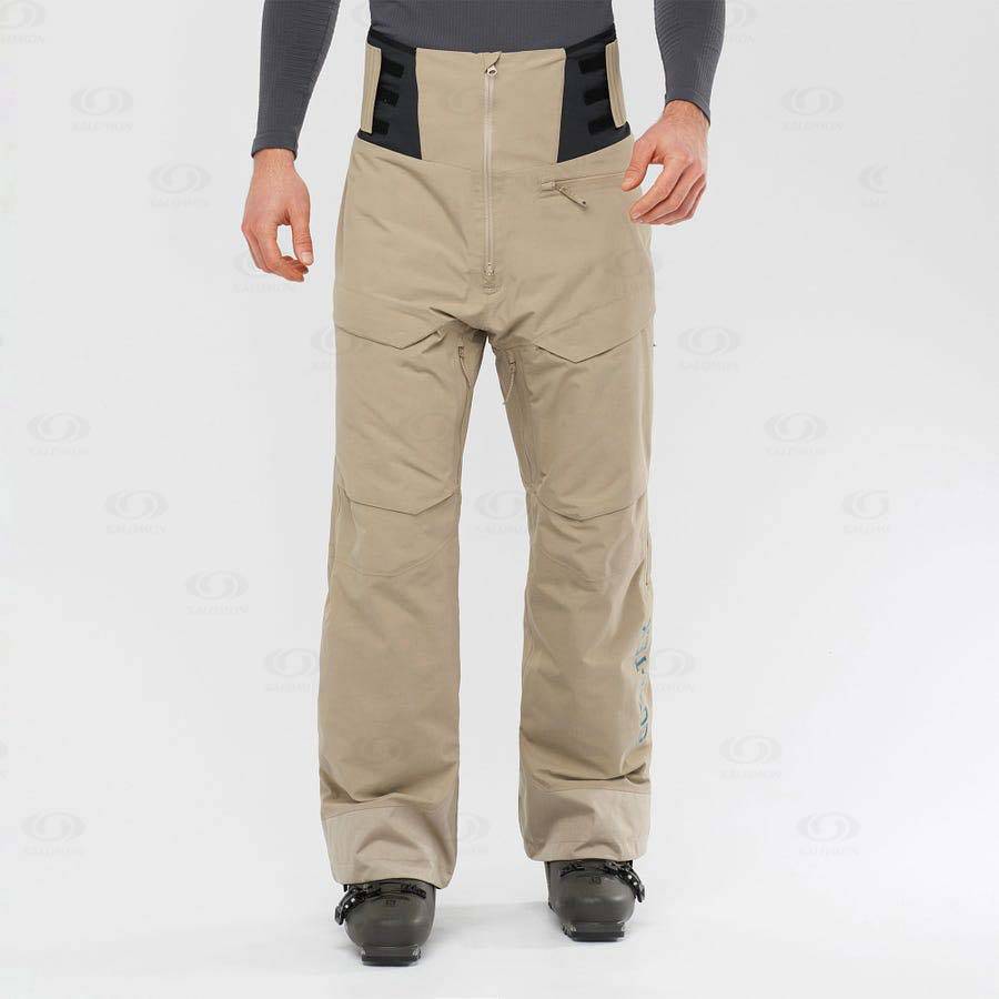 Brown Salomon GRAVITY GORE-TEX Men's Ski Pants | US-O1133