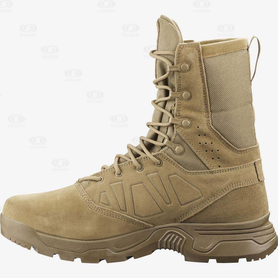 Brown Salomon GUARDIAN CLIMASALOMON™ WATERPROOF Men's Forces Boots | US-L1060