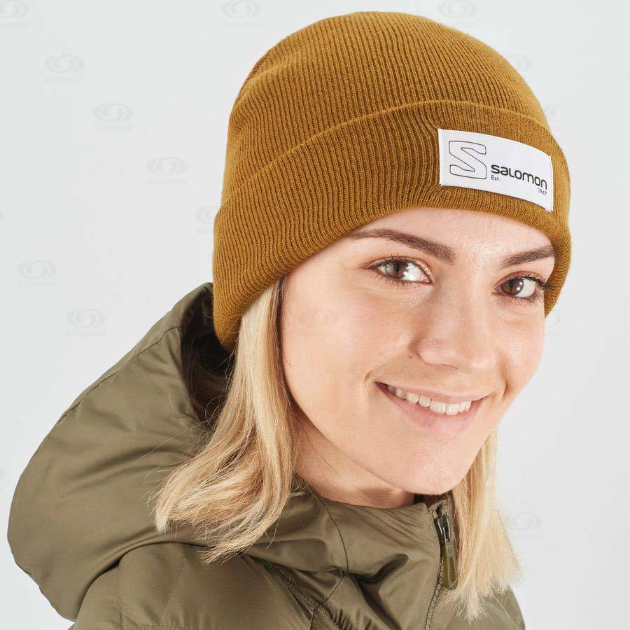 Brown Salomon OUTLIFE LOGO Women's Hats | US-O1497