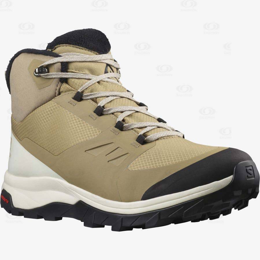 Brown Salomon OUTSNAP CLIMASALOMON™ Men's Waterproof Boots | US-W1490