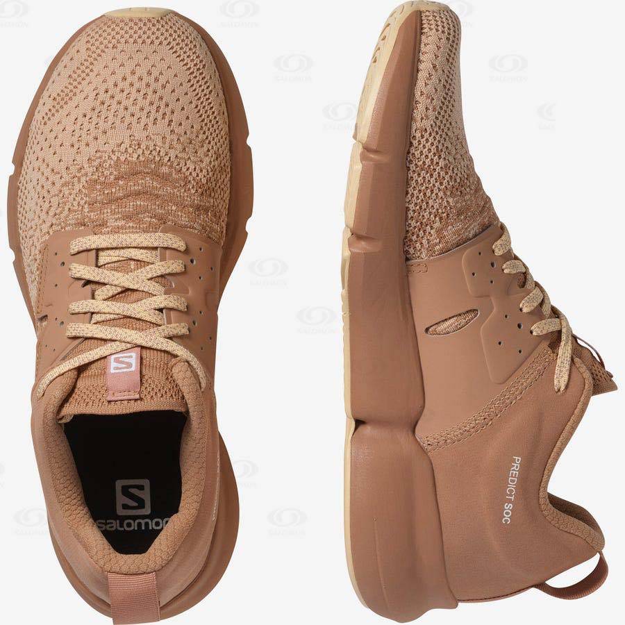 Brown Salomon PREDICT SOC W Women's Running Shoes | US-S1345