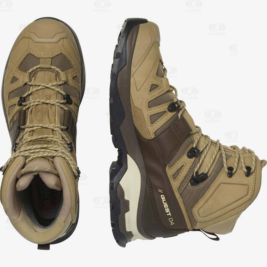 Brown Salomon QUEST 4 GORE-TEX Men's Hiking Shoes | US-O1847