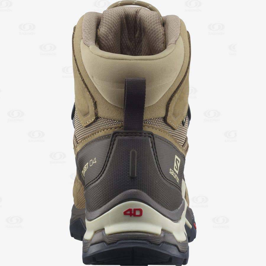 Brown Salomon QUEST 4 GORE-TEX Men's Hiking Shoes | US-O1847