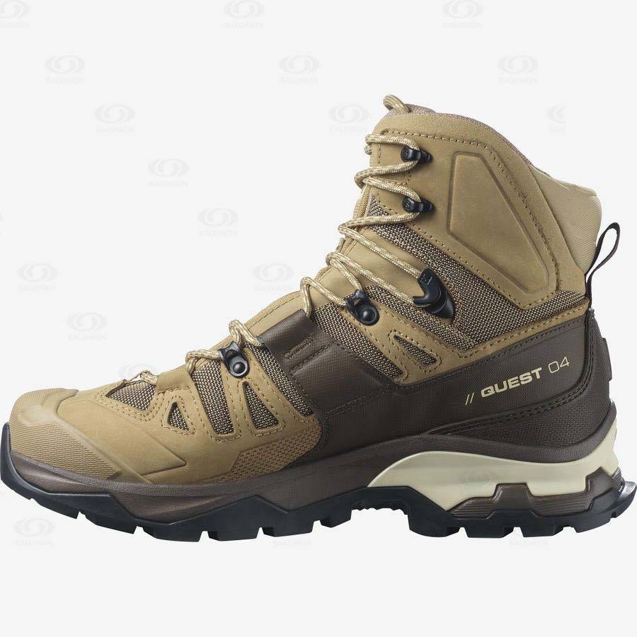 Brown Salomon QUEST 4 GORE-TEX Men's Hiking Shoes | US-O1847