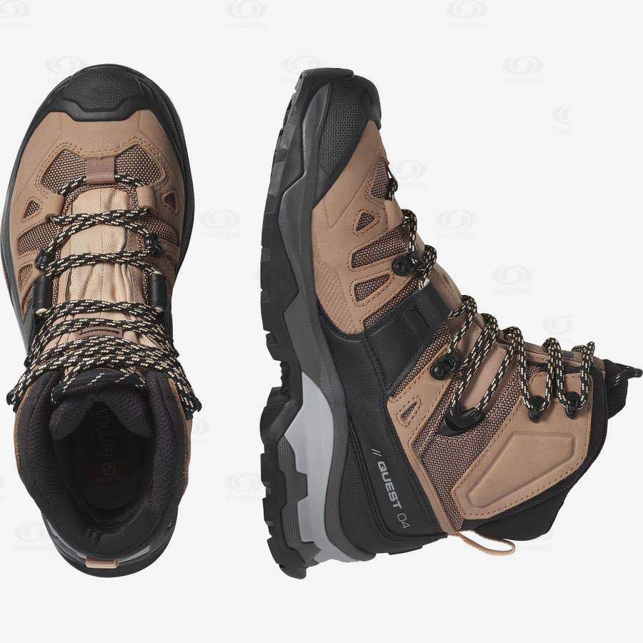 Brown Salomon QUEST 4 GORE-TEX Women's Hiking Shoes | US-O1642