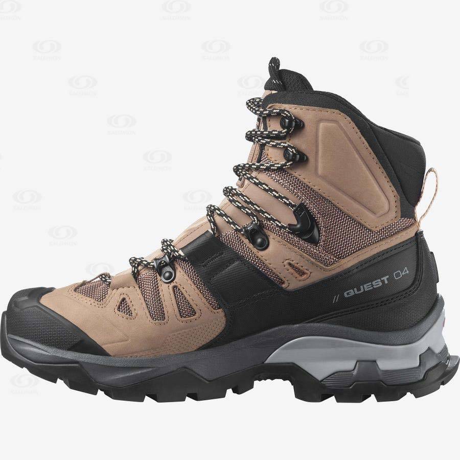 Brown Salomon QUEST 4 GORE-TEX Women's Hiking Shoes | US-O1642