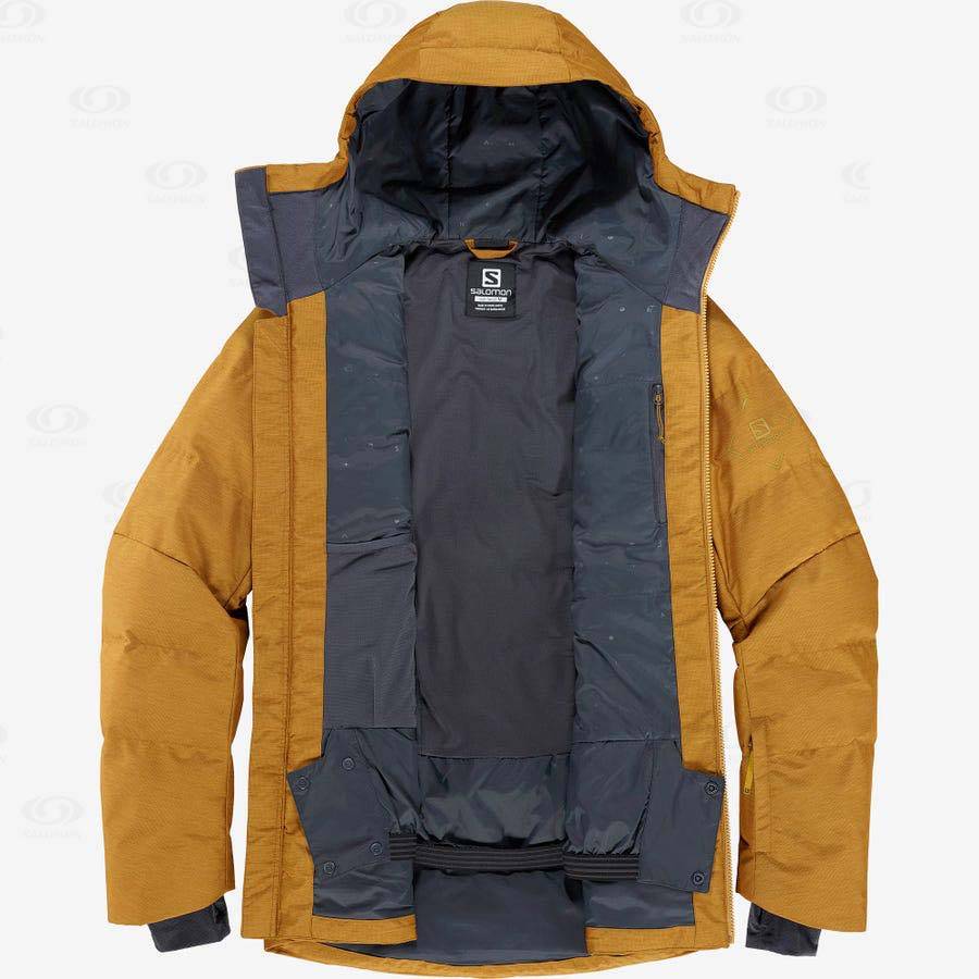 Brown Salomon SNOWSHELTER Men's Insulated Jackets | US-M1986