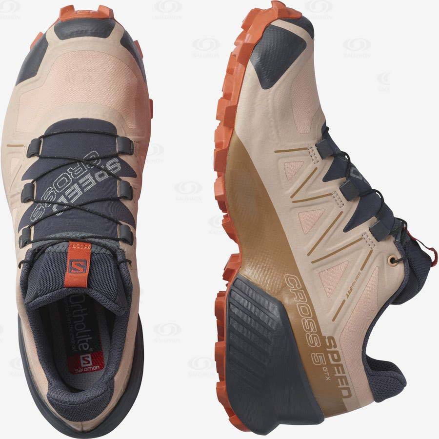 Brown Salomon SPEEDCROSS 5 GORE-TEX Women's Waterproof Shoes | US-A1724