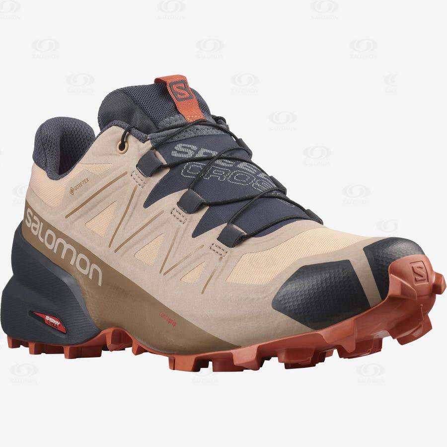 Brown Salomon SPEEDCROSS 5 GORE-TEX Women's Waterproof Shoes | US-A1724