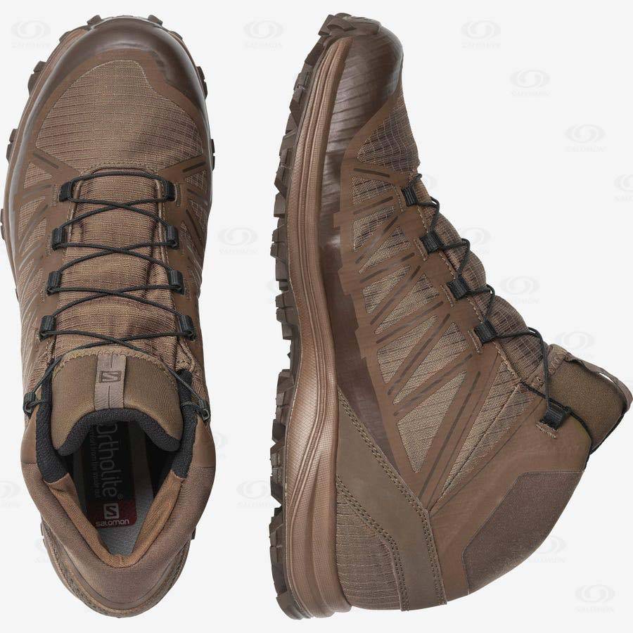 Brown Salomon SPEED ASSAULT Men's Forces Boots | US-S2577