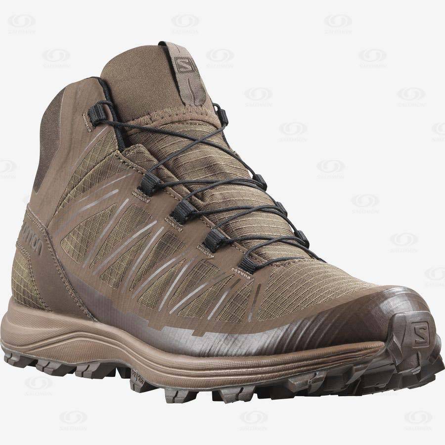 Brown Salomon SPEED ASSAULT Men's Forces Boots | US-S2577