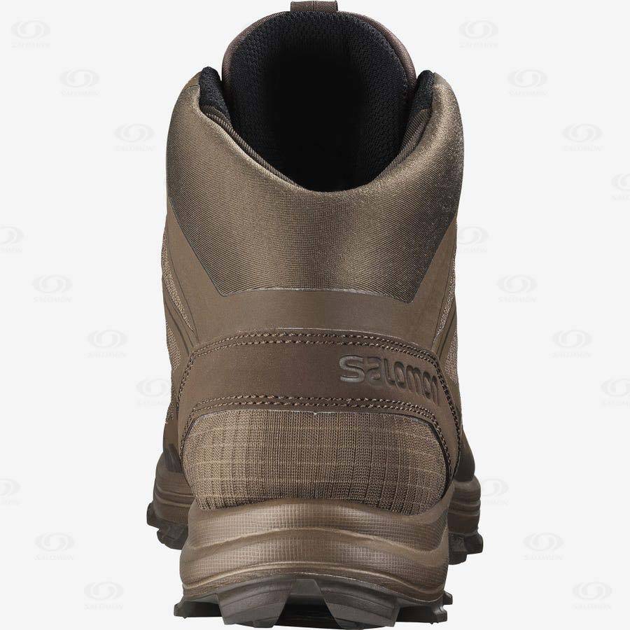 Brown Salomon SPEED ASSAULT Men's Forces Boots | US-S2577