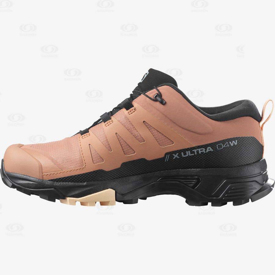 Brown Salomon X ULTRA 4 GORE-TEX Women's Waterproof Shoes | US-W1360