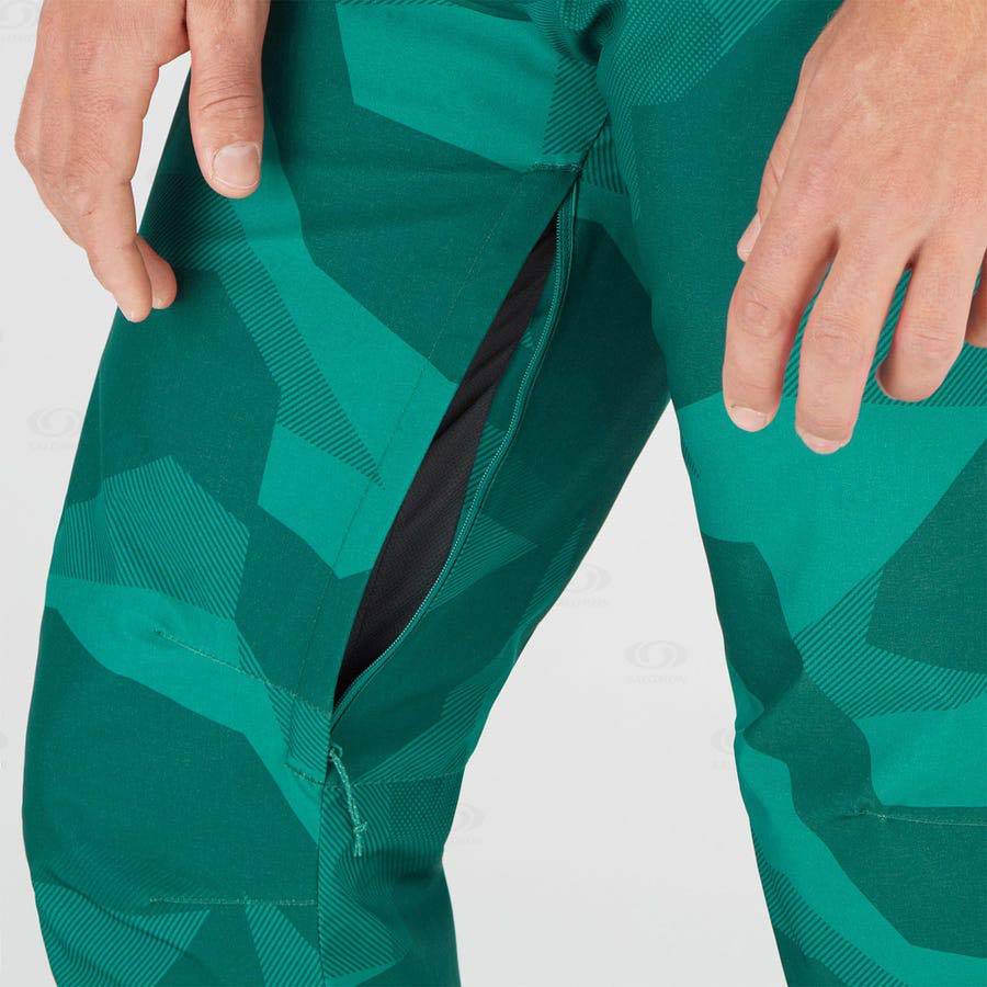 Green Salomon EDGE Men's Ski Pants | US-M1650