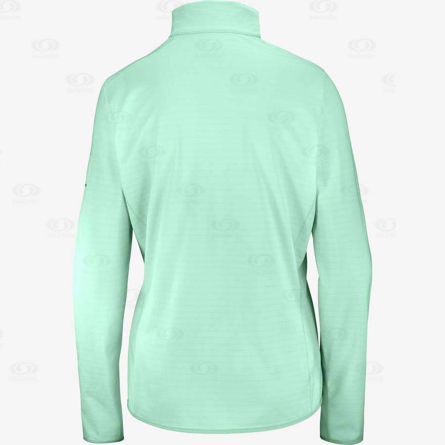 Green Salomon ESSENTIAL LIGHTWARM Women's Hoodie | US-L1459