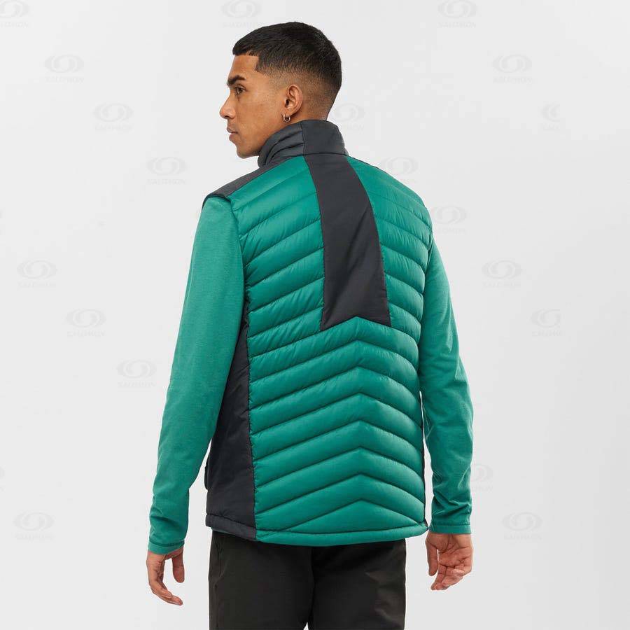 Green Salomon ESSENTIAL XWARM DOWN Men's Insulated Jackets | US-M2420