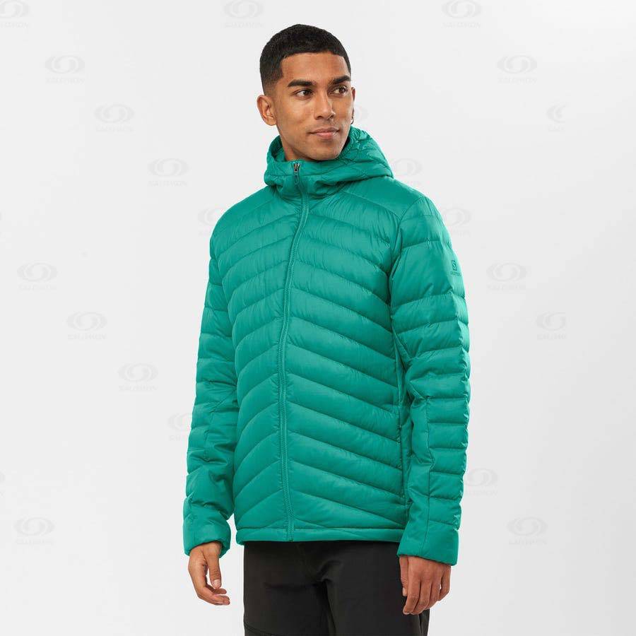 Green Salomon ESSENTIAL XWARM DOWN Men's Insulated Jackets | US-N1484