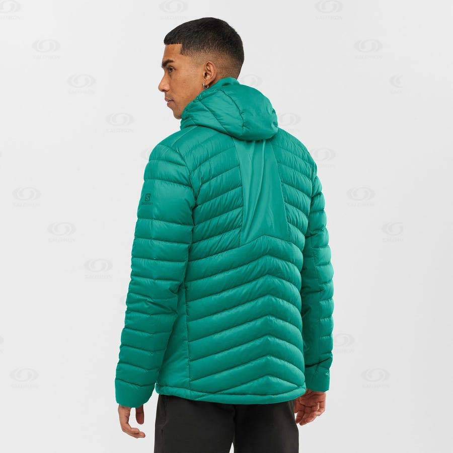 Green Salomon ESSENTIAL XWARM DOWN Men's Insulated Jackets | US-N1484