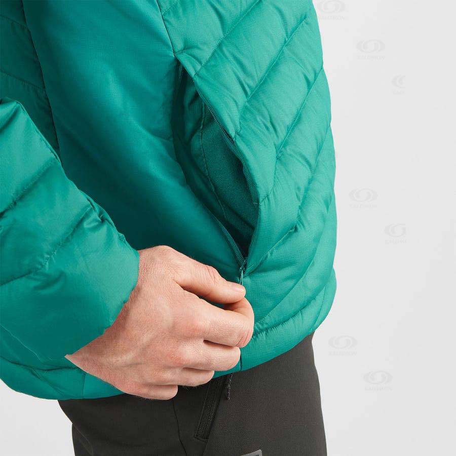 Green Salomon ESSENTIAL XWARM DOWN Men's Insulated Jackets | US-N1484