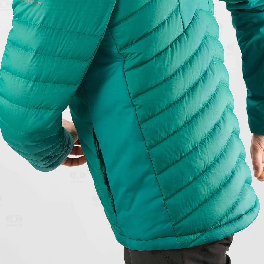 Green Salomon ESSENTIAL XWARM DOWN Men's Insulated Jackets | US-N1484