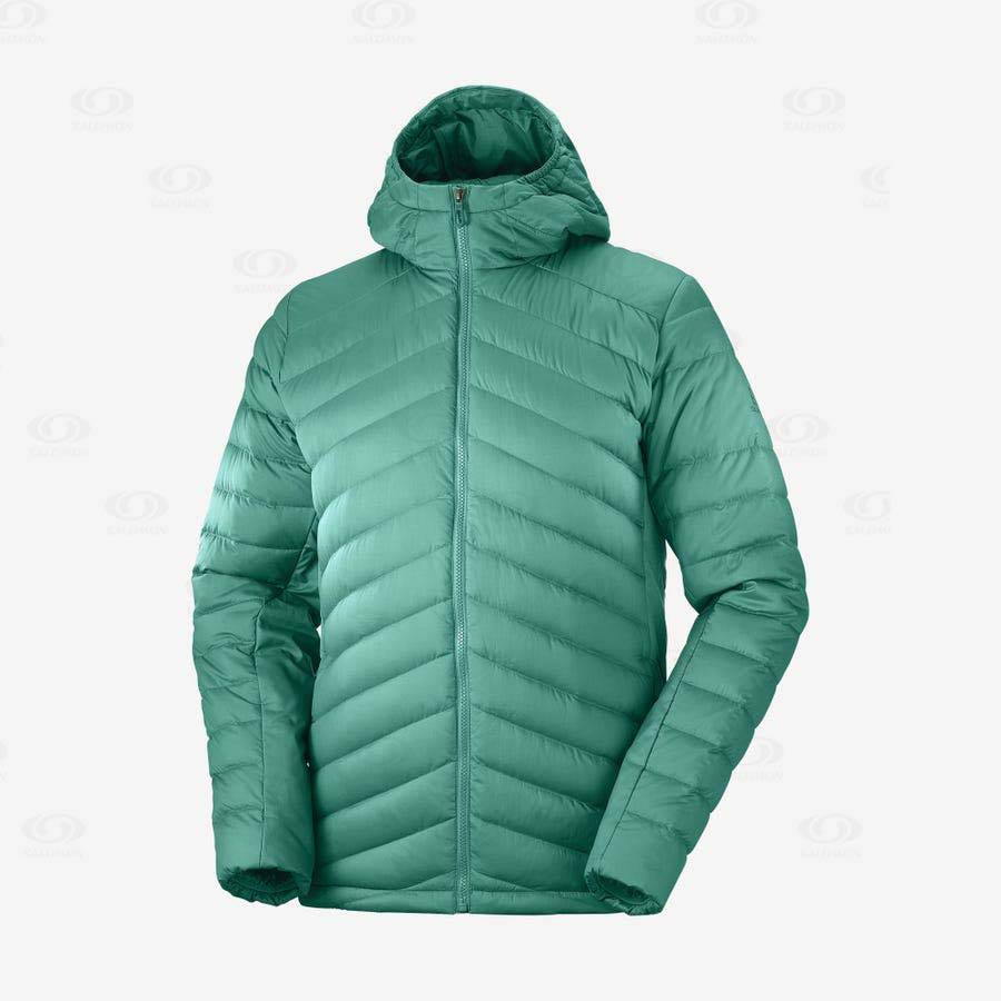 Green Salomon ESSENTIAL XWARM DOWN Men\'s Insulated Jackets | US-N1484