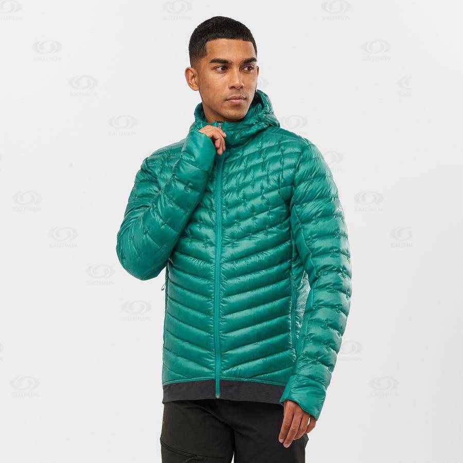 Green Salomon OUTLINE DOWN Men's Insulated Jackets | US-W2250