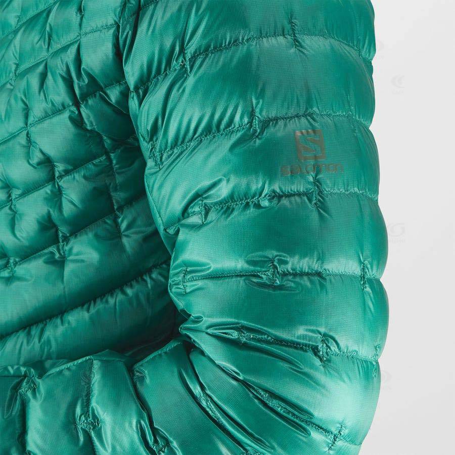 Green Salomon OUTLINE DOWN Men's Insulated Jackets | US-W2250