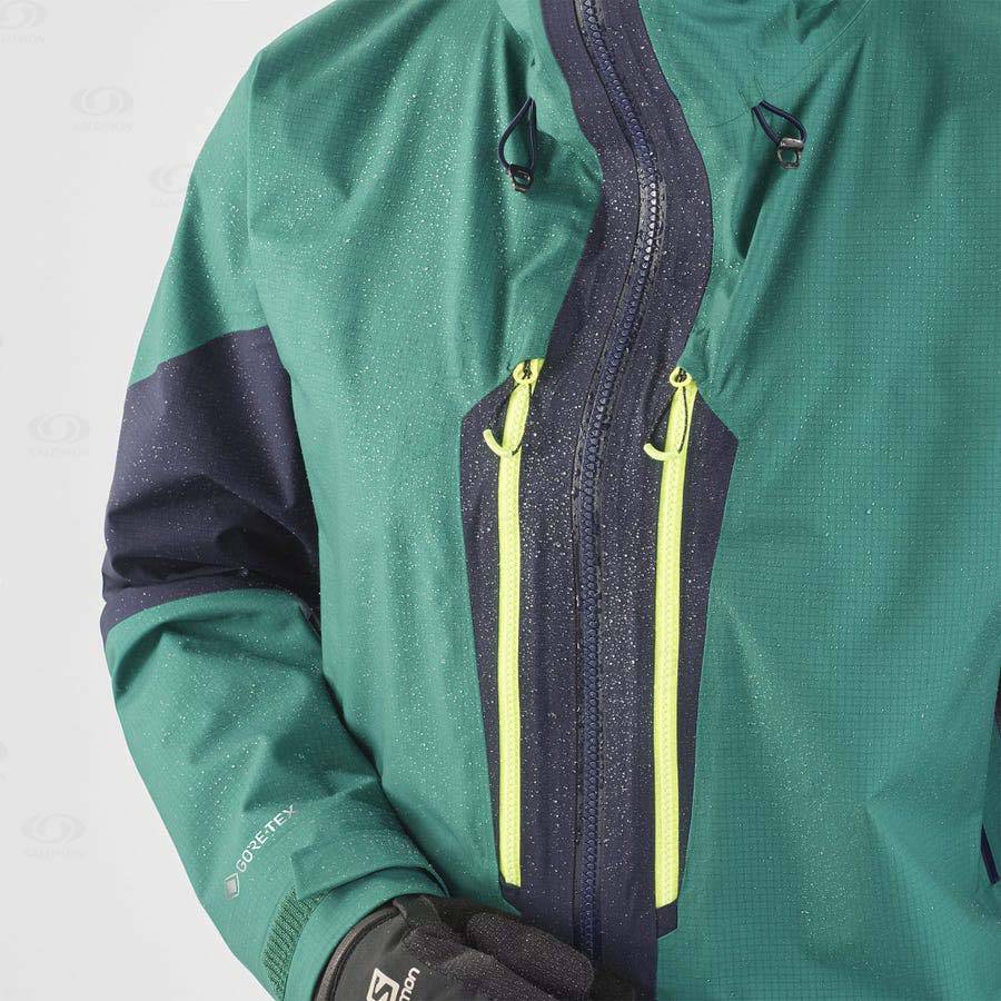 Green Salomon OUTPEAK GORE-TEX 3L Women's Waterproof Jackets | US-S2192