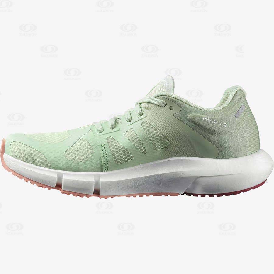 Green Salomon PREDICT 2 Women's Running Shoes | US-W3330