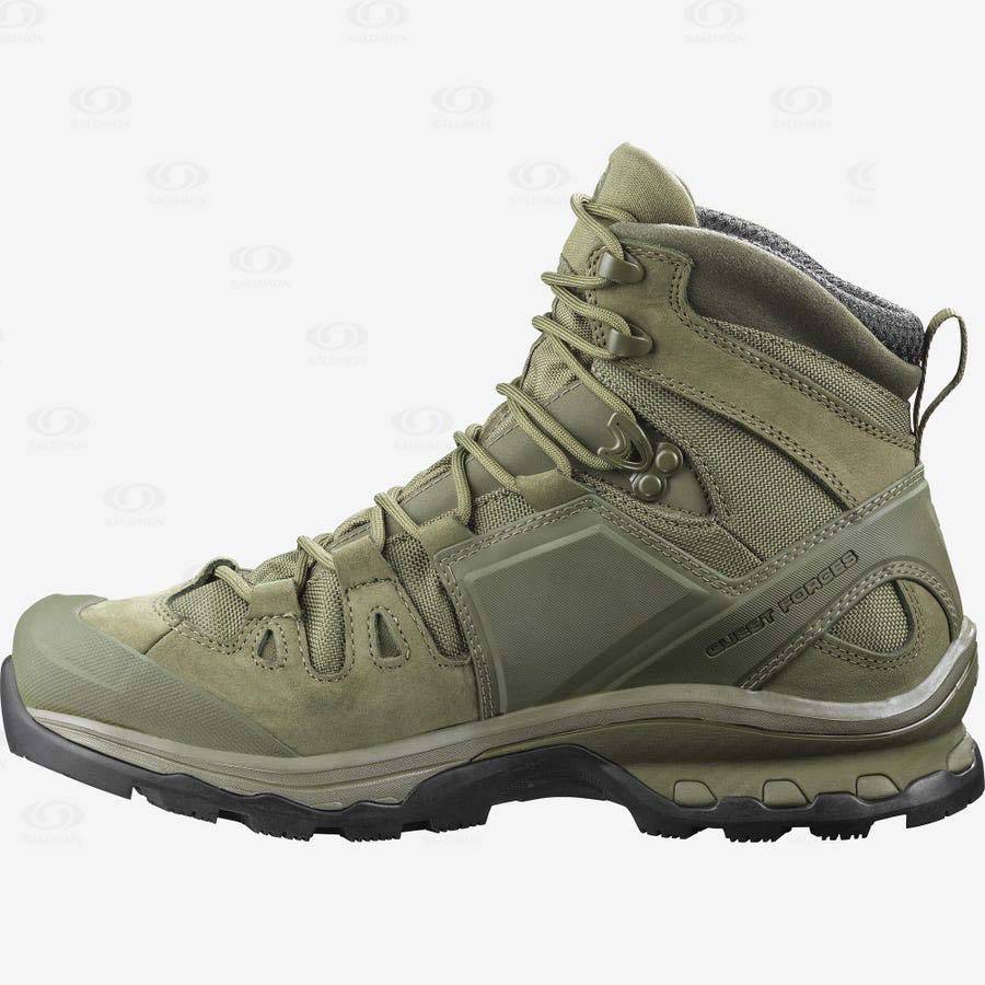 Green Salomon QUEST 4D FORCES 2 EN Men's Forces Boots | US-L1837