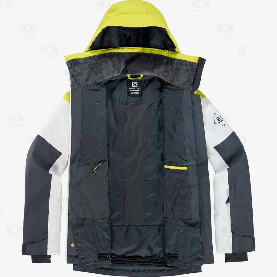 Green Salomon SLALOM Women's Ski Jackets | US-M2378