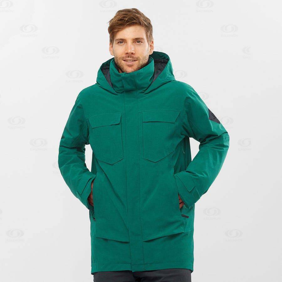 Green Salomon STANCE CARGO Men's Ski Jackets | US-S1716