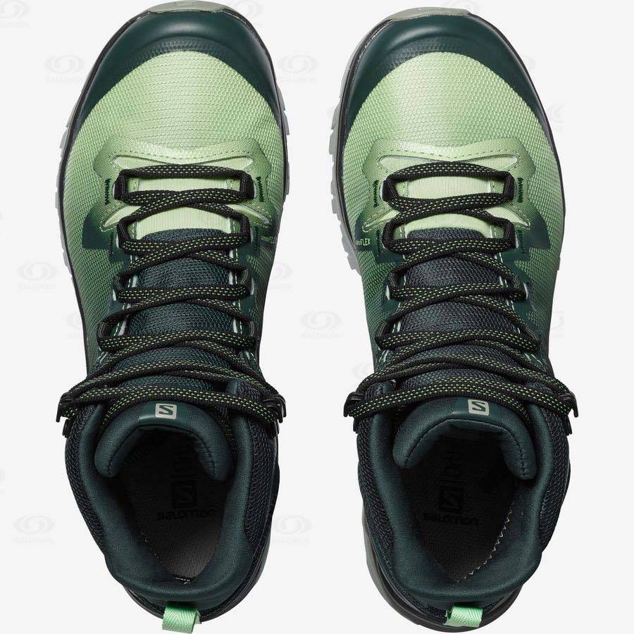 Green Salomon VAYA MID GORE-TEX Women's Waterproof Shoes | US-O1763