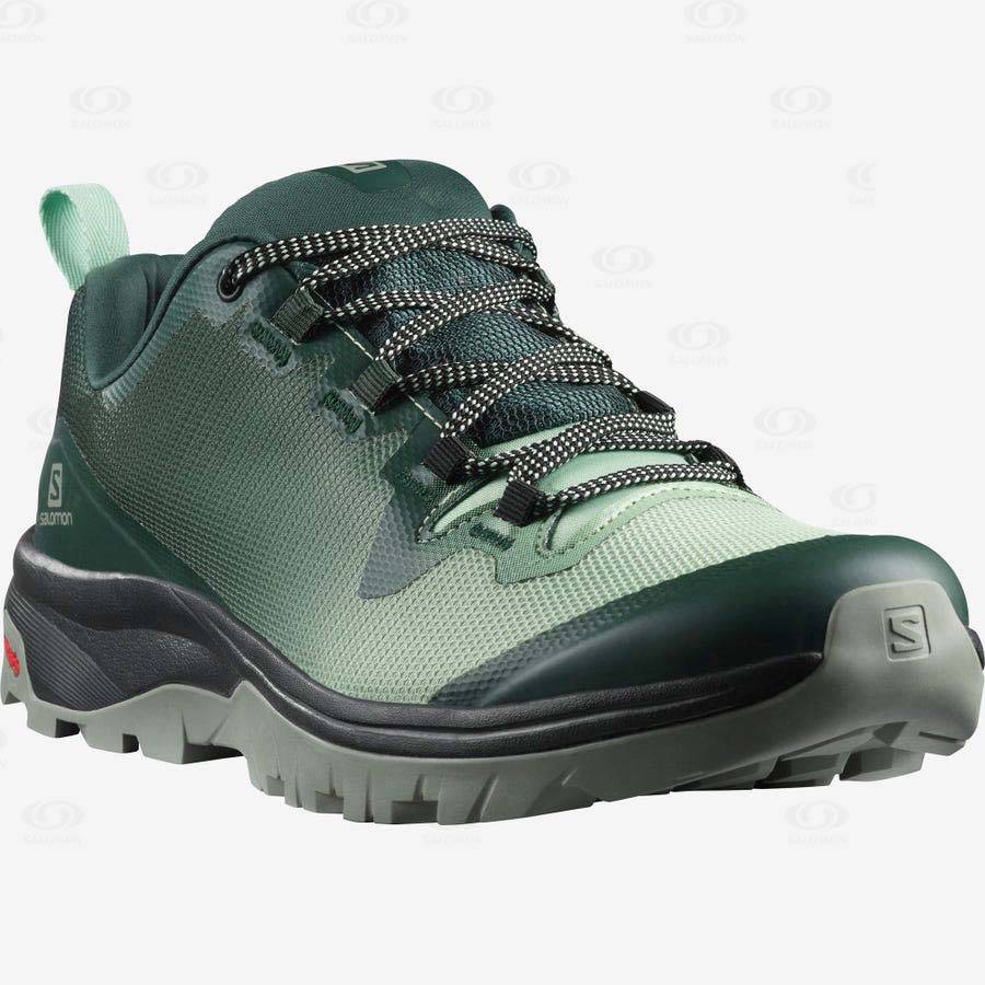 Green Salomon VAYA Women's Hiking Shoes | US-S2339