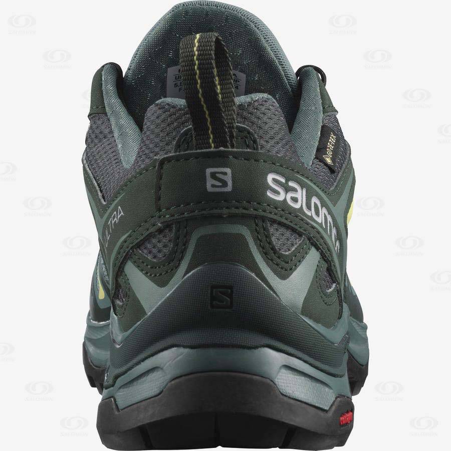 Green Salomon X ULTRA 3 GORE-TEX Women's Waterproof Shoes | US-M2161