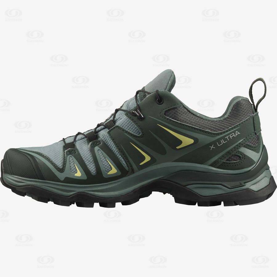 Green Salomon X ULTRA 3 GORE-TEX Women's Waterproof Shoes | US-M2161