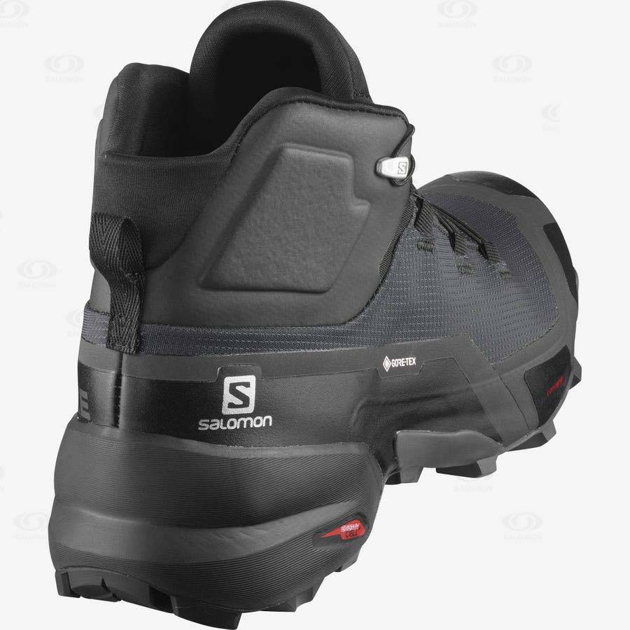 Grey / Black Salomon CROSS HIKE MID GORE-TEX Men's Waterproof Shoes | US-O1271