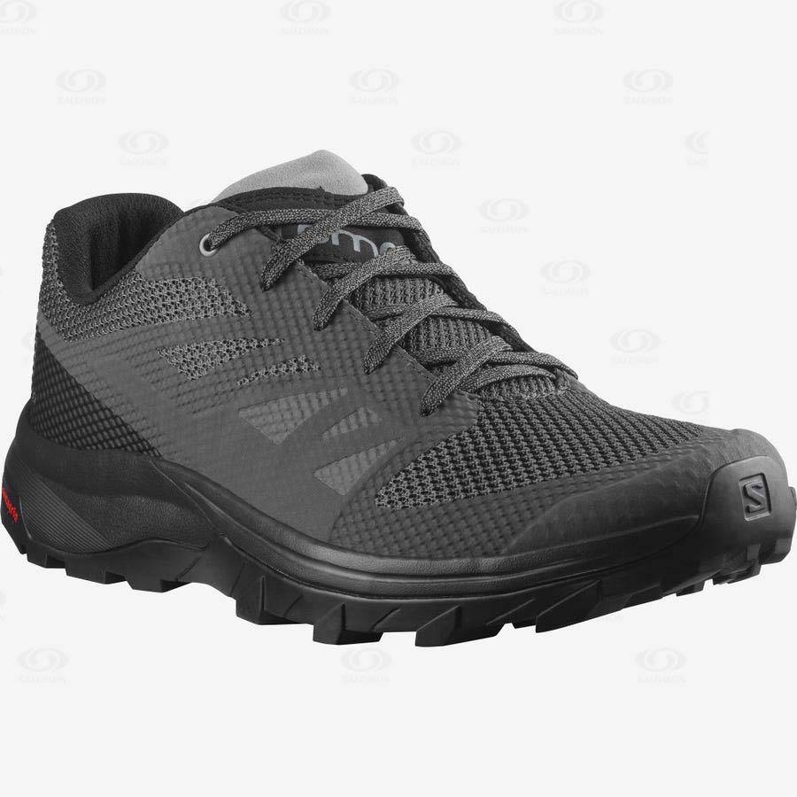 Grey / Black Salomon OUTLINE Men's Hiking Shoes | US-wO1686