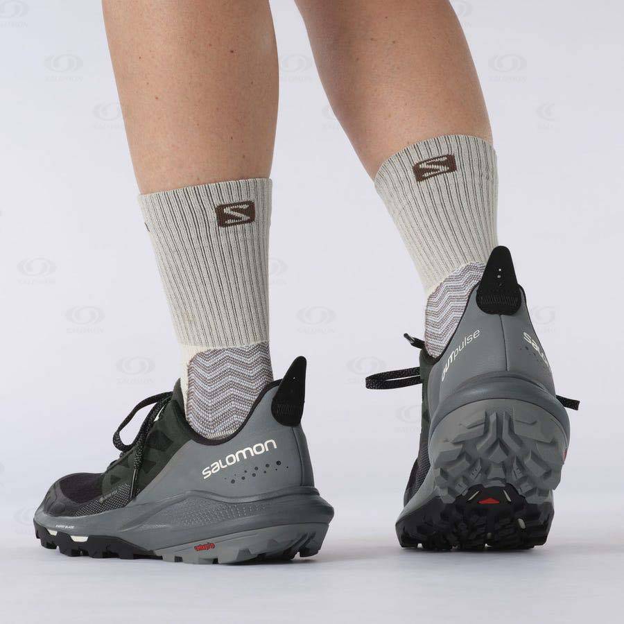 Grey / Black Salomon OUTPULSE GORE-TEX Women's Waterproof Shoes | US-O1936