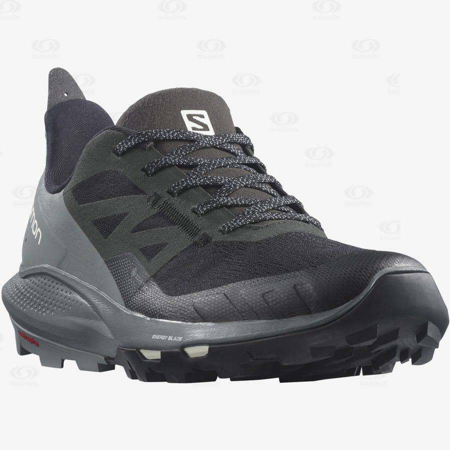 Grey / Black Salomon OUTPULSE GORE-TEX Women's Waterproof Shoes | US-O1936