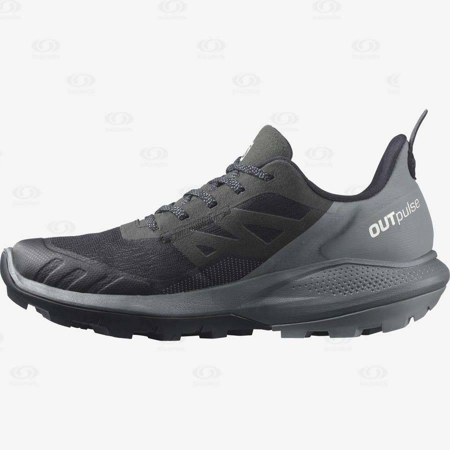 Grey / Black Salomon OUTPULSE GORE-TEX Women's Waterproof Shoes | US-O1936