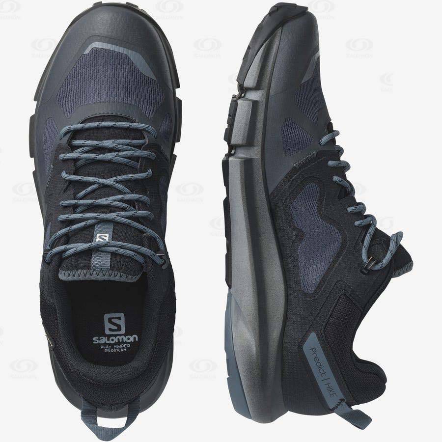 Grey / Black Salomon PREDICT HIKE GORE-TEX Men's Hiking Shoes | US-A2025