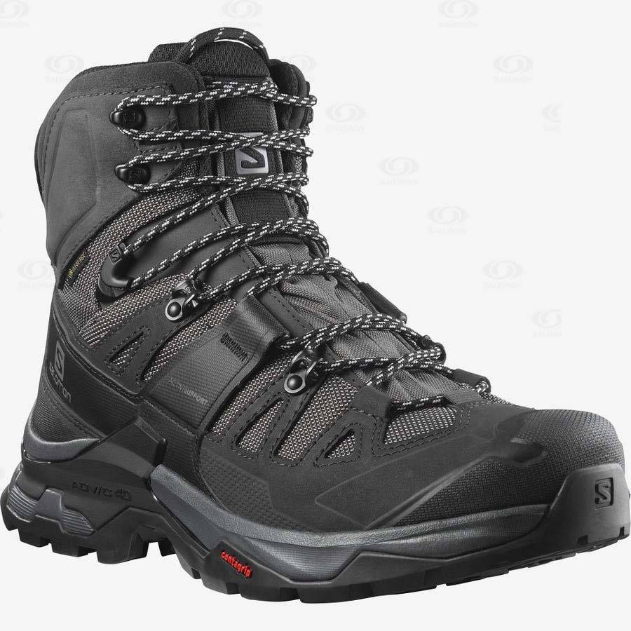 Grey / Black Salomon QUEST 4 GORE-TEX Men's Hiking Shoes | US-A1227